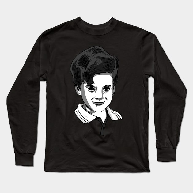 Black Eyed Kid Long Sleeve T-Shirt by Black Snow Comics